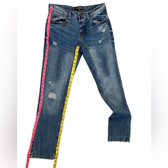 Crooks & Castles Men's Straight Jeans Waist 30  - Distressed Blue - Picture 8 of 10